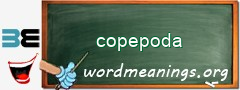 WordMeaning blackboard for copepoda